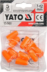 Yato Dopuri de urechi 7-12 mm (5 perechi/cs) (YT-7451)