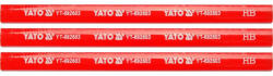 TOYA Creion pentru lemn 175 mm rosu (3 buc/pachet) (YT-692603)