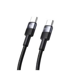USAMS SJ724USB01 1, 2m Type-C fekete adat- és töltőkábel (SJ724USB01)