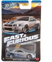 Mattel Hot Wheels Fast & Furious Brian O'Conner Nissan Skyline GT-R (BNR34) kisautó (JBY31) - morzsajatekbolt