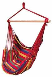 Pepita Scaun unic brazilian Pepita cu perne - dungat - roșu-galben (KF-SCCM12)
