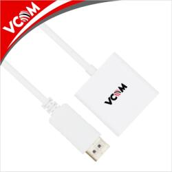 VCOM Преходник VCom, от DisplayPort(м) към HDMI(ж), бял (CG601-0.15М)