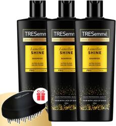 TRESemmé Lamellar Shine Sampon 3x400ml + Ajándék TRESemmé fésű