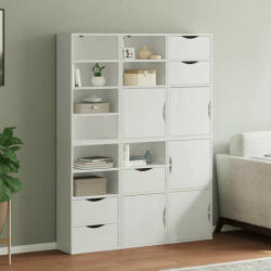 vidaXL 6 db fehér tömörfa fenyőfa oldalsó szekrény ODDA 40x24x79 cm (VD3365355)
