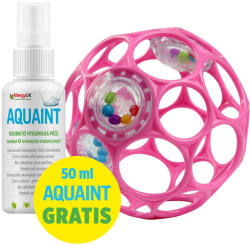 Oball Játék Oball RATTLE 10 cm dark pink 0hó + AQUAINT 50 ml (2013587)