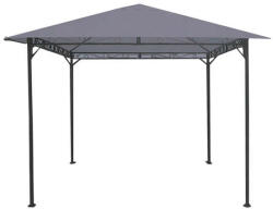 Garden Line Fémvázas kerti pavilon - Szürke - 3 x 3 m (CH5736)