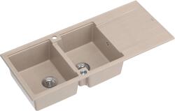 Quadron Evan graniteq mosogató 116x50 cm bézs HQE11650U2_BS_P2O (HQE11650U2BSP2O)