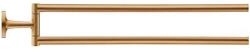 Duravit Starck T - Dupla törülközőtartó, forgatható, 47 cm hosszú, csiszolt bronz színű 0099410400 (0099410400)