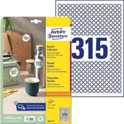 AVERY 6221-10 10mm 10 ív univerzális fehér köretikett (6221-10) - procompkft