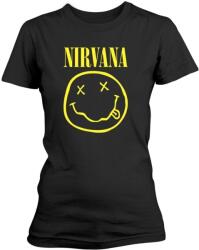 Nirvana Yellow Happy Face Black 2XL Női Ing (NIRVTS04LB05)