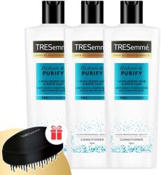 TRESemmé Hydrate & Purify Hajbalzsam zsíros hajra 3x400ml + Ajándék TRESemmé fésű