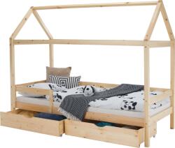 TEMPO KONDELA Montessori ágy, 90x200, természetes, tömör, NOEMA