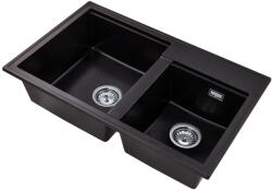 Gamma Modern 8020, 2 rekeszes gránit mosogató 795x495x210 mm, fekete arany pöttyökkel, GMA-ZLE000033 (GMA-ZLE000033)