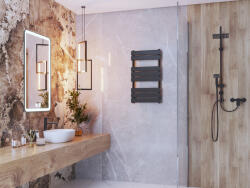 Gamma Erga Classic, radiátor 800x450 mm, 408W, fekete matt, ERG-LAV-CLAS-120450-BK (ERG-LAV-CLAS-80450-BK)