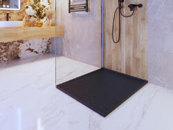 Gamma Erga Almac, SMC zuhanytálca 100 x 80 x 3 cm, fekete matt, ERG-GMA-AL-80100BK (ERG-GMA-AL-80100BK)