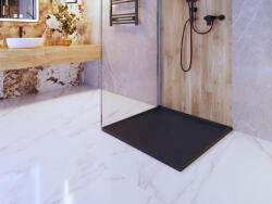 Gamma Erga Almac, SMC zuhanytálca 90 x 90 x 3 cm, fekete matt, ERG-GMA-AL-9090BK (ERG-GMA-AL-9090BK)