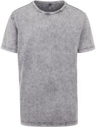 Build Your Brand Férfi póló Acid Washed - Szürke / fekete | L (BY070-1000228402)