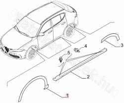 FIAT eredeti Bal első kerékjárati ív Tonale ALFA ROMEO TONALE (156179049)