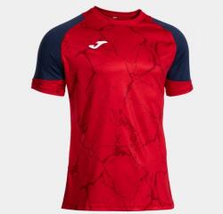 Joma HISPA V SHORT SLEEVE T-SHIRT dressz / póló vörös sötétkék 3XL