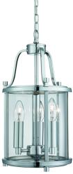 Searchlight 3063-3CC 3LT LANTERN, CHROME, CLEAR GLASS