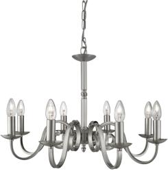 Searchlight 8LT CEILING PENDANT, SCROLL ARMS DETAIL, SATIN SILVER