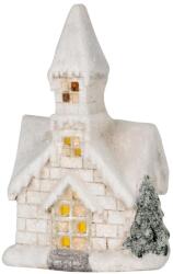 MagicHome MagicHome karácsonyi dekoráció, Templom, 3 LED sárga, kerámia, 2x AAA, belső, 17 x 11 x 27 cm (ST8090326)