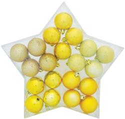 MagicHome MagicHome karácsonyi gömbök, 20 db, arany, mix, 5 cm (ST2170406)