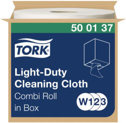 Tork Light-duty tisztítókendő 25cm átm. - 1 rétegű, fehér, 150m (500137)