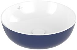 Villeroy & Boch Artis mosdótál 43x43 cm kerek mosdótálak fehér-kék 417943BCS4