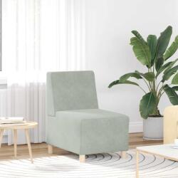 vidaXL világosszürke bársony kanapéfotel 55 cm (4108479) - pepita