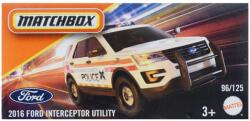 Mattel Matchbox: Papírdobozos 2016 Ford Interceptor Utility kisautó 1/64 - Mattel (DNK70/JBV95) - innotechshop