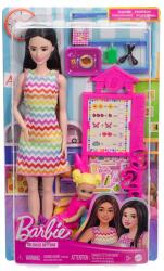 Mattel Barbie tanárnő karrierbaba játékszett szőke hajú kisgyerekkel - Mattel (JCR71/JCR77)