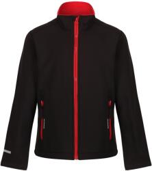 Regatta Gyerek softshell kabát Ablaze 2 rétegű 5 - 6 EVES fekete|vörös