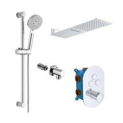 Mereo Mereo, Zuhanygarnitúra rejtett csapteleppel - 3 utas - ovális huzat, MER-CB60157TB3 (MER-CB60157TB3)