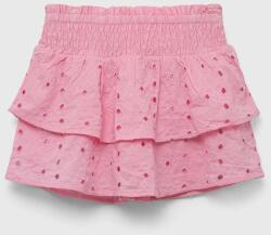 Abercrombie & Fitch gyerek pamut szoknya rózsaszín, mini, harang alakú - rózsaszín 150/157