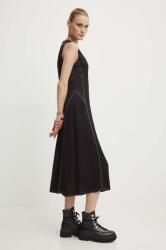DAY Birger et Mikkelsen ruha Becca - Fluid Viscose RD fekete, midi, egyenes, DAY65243203 - fekete 38
