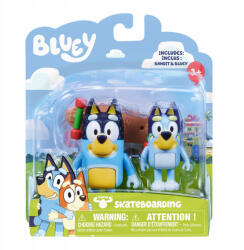 Bluey Set de figurine cu Bandit și pe skateboard (BLU13042) Figurina