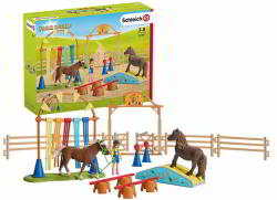 Schleich Set de joacă Antrenament agilitate pentru ponei (SLH42481) Figurina