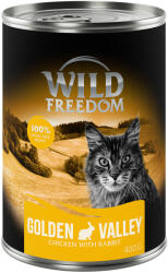 Wild Freedom 6x400g Wild Freedom Adult Golden Valley - nyúl & csirke nedves macskatáp 5+1 ingyen