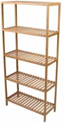 Divero Raft din bambus, 5 rafturi, 60 x 26 x 130 cm (HM30903) Raft