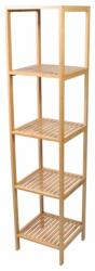 Divero Raft din bambus, 5 rafturi, pătrat 33 x 33 x 146 cm (HM30905) Raft