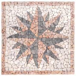 divero Mozaic din marmură, motiv Rosone Windrose, 90 x 90 cm (HF55587)