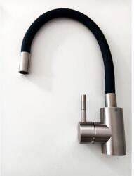 ERMETIQ Inox Álló mosogató csaptelep flexibilis kifolyócsővel - fekete (ER-XY208N) (ER-XY208N)