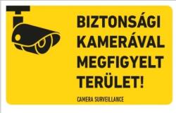  munkavédelmi matrica önt. 160x250 bizt. kamerával ell. terület