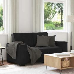 vidaXL kétszemélyes fekete bársony kanapé 120 cm (4105015) - pepita