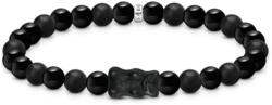 Thomas Sabo A2204-017-11-L17 Bead Armband mit schwarzem Goldbären silber, női