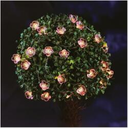 Garden of Eden Szolár fényfüzér, virág, 2, 4 m, 25 melegfehér LED, 55218C