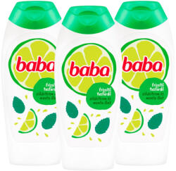 Baba frissítő tusfürdő zöldcitrom és menta illattal (3x400 ml) + AJÁNDÉK buborékfújó
