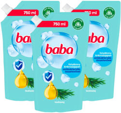 Baba folyékony krémszappan utántöltő antibakteriális összetevővel (3x750 ml) + ajándék törölköző
