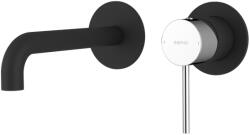 SAPHO ULTRAMIX falba süllyesztett csaptelep, 20cm-es kifolyócsővel, matt fekete/króm (UT018BC) (UT018BC)